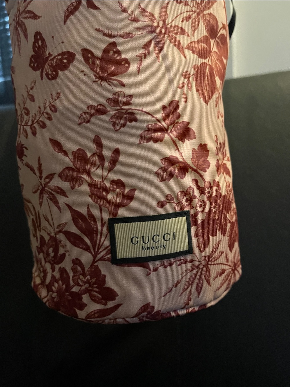 Gucci GWP Red Floral Cosmetic Bag with drawstring closure New - Picture 3 of 13